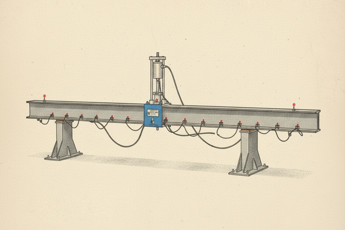 Оценка жесткости балки по эпюре прогибов