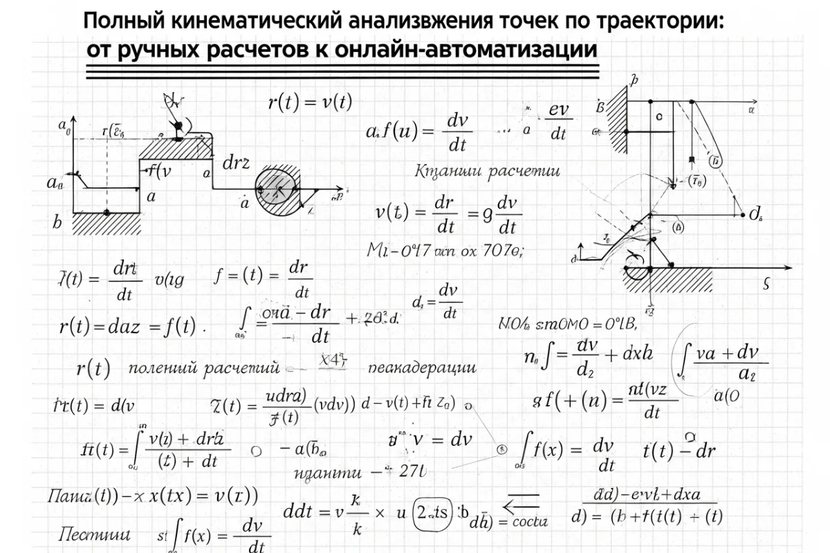 Полный кинематический анализ движения точки