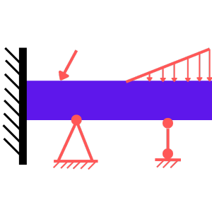 Расчет реакций опор балки